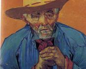 文森特 威廉 梵高 : 拄拐的老农夫埃斯卡里